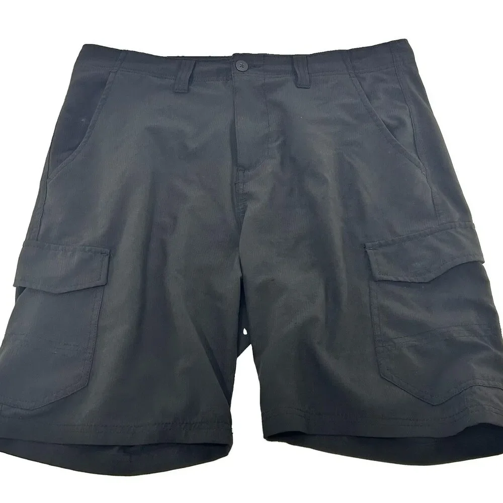 Iron Clothing Co. Men's Hybrid Cargo Shorts Black Size 34 Stretch